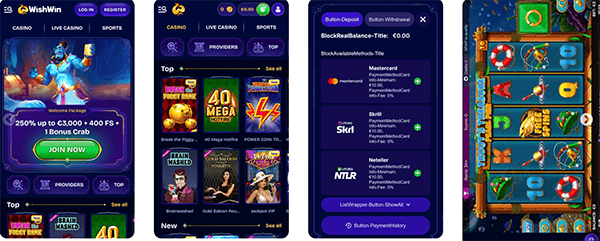 Wishwin Casino — App herunterladen & registrieren